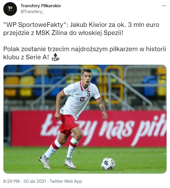 Spezia WYKŁADA 3 mln euro za Polaka! TRZECI NAJWIĘKSZY TRANSFER W HISTORII KLUBU!